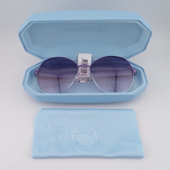 Swarovski Crystal Detail Ombre Butterfly Shades, Round Gradient Violet SK0368